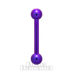 Blue Banana Coloured Titanium 1.6mm Barbell (Purple)