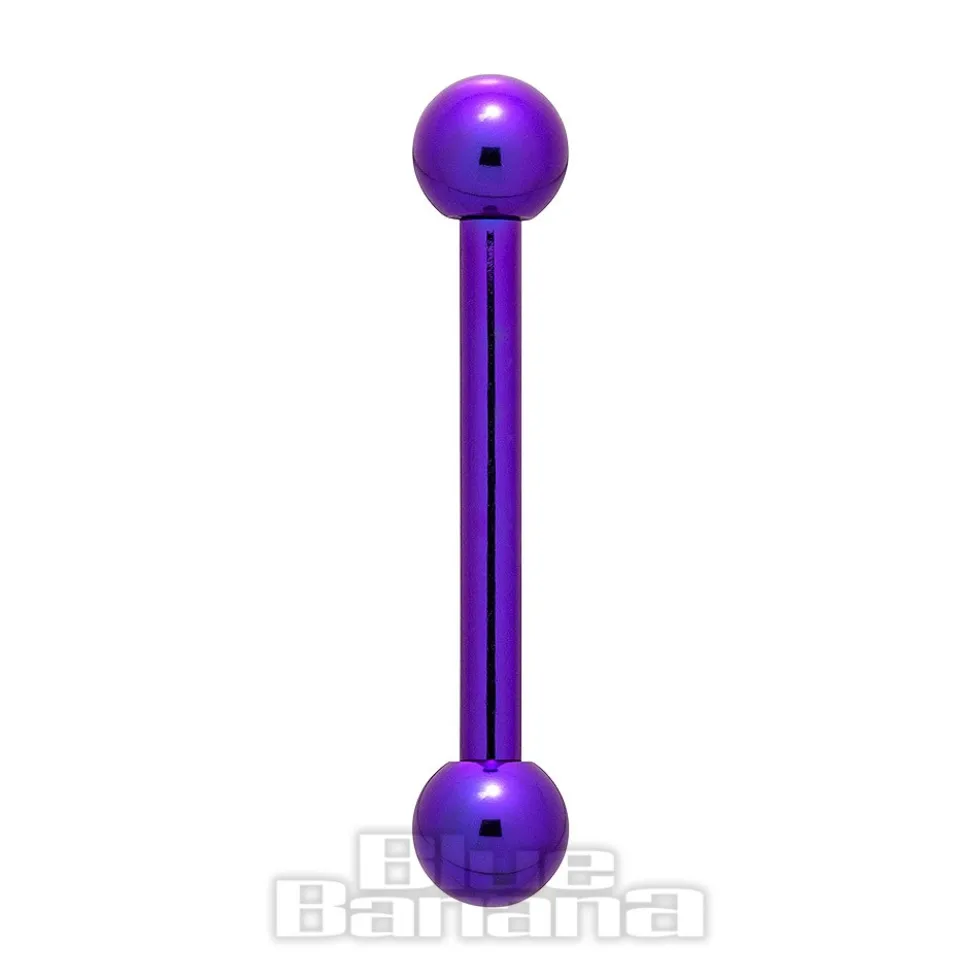 Blue Banana Coloured Titanium 1.6mm Barbell (Purple)