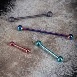 Blue Banana Coloured Titanium 1.6mm Barbell (Turquoise)