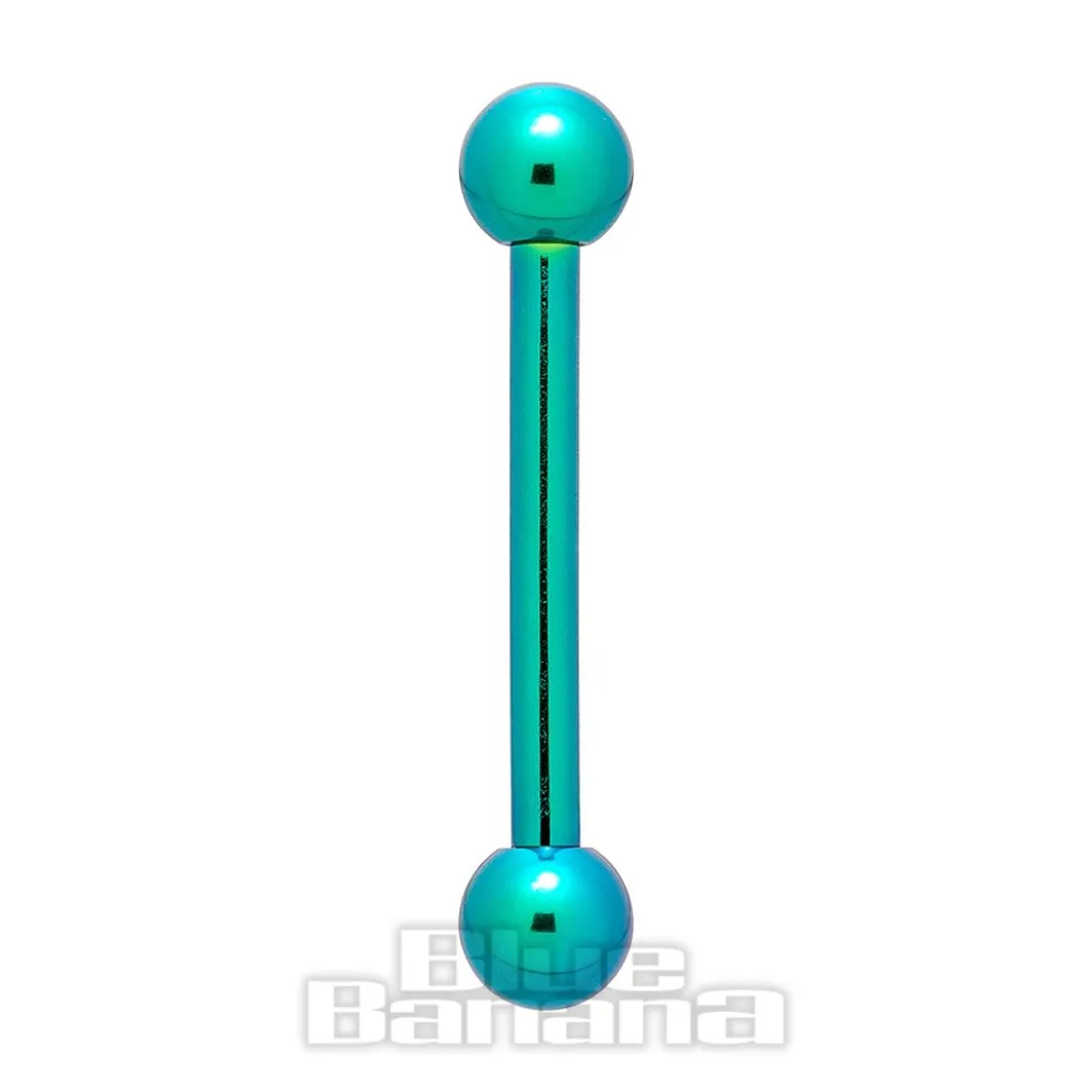 Blue Banana Coloured Titanium 1.6mm Barbell (Turquoise)
