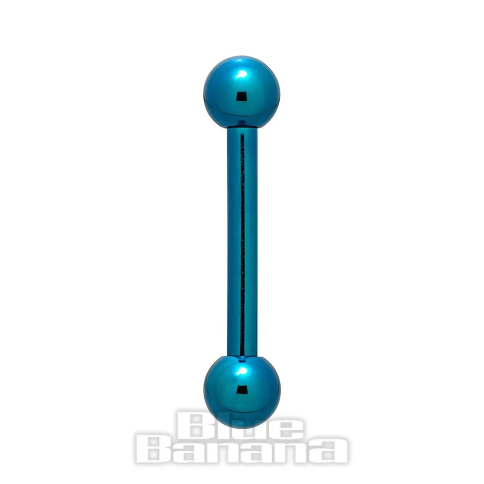 Blue Banana Coloured Titanium 1.6mm Barbell (Teal)