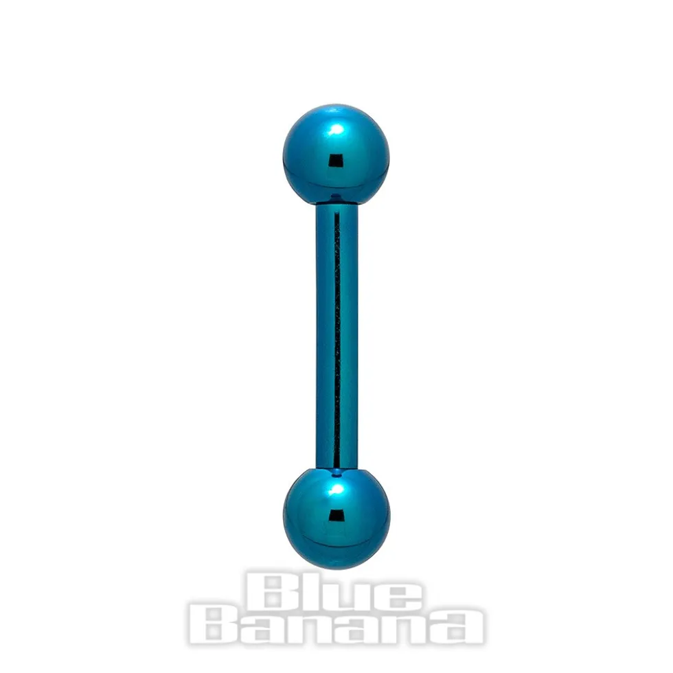 Blue Banana Coloured Titanium 1.6mm Barbell (Teal)