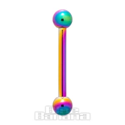 Blue Banana Coloured Titanium 1.6mm Barbell (Rainbow)