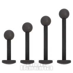 Blue Banana Coloured Titanium 1.2mm Labret (Matt Black)