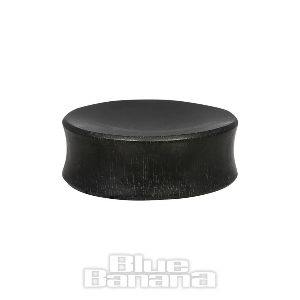 Blue Banana Concave Wood Ear Plug 42-52mm (Black)