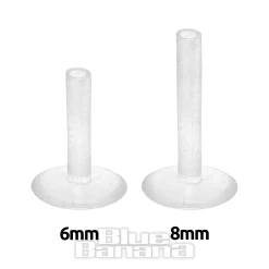 Blue Banana Cross Bioflex 1.2mm Tragus Stud (Rose/Silver)