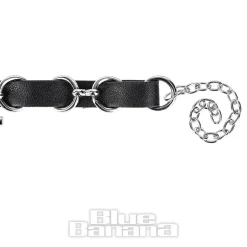 Blue Banana Crosses & Spiders Choker (Black/Siver)