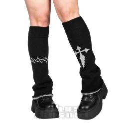 Blue Banana Cross Legwarmers (Grey)