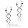 Blue Banana Cross Snakes Plug Hoops (Silver)