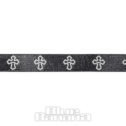Blue Banana Crystal Crosses Belt (Black)