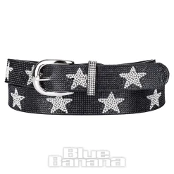 Blue Banana Crystal Stars Belt (Black)
