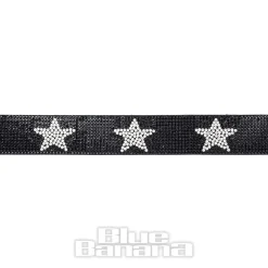 Blue Banana Crystal Stars Belt (Black)