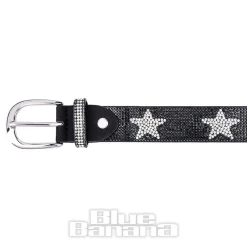 Blue Banana Crystal Stars Belt (Black)