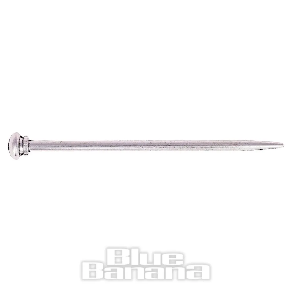 Blue Banana Death'S Head Moth Hair Pin (Silver)