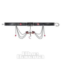Blue Banana Dragon Chain Choker (Red)