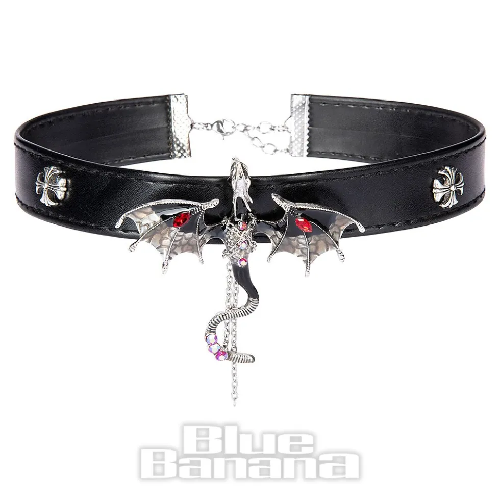 Blue Banana Dragon Choker (Silver)