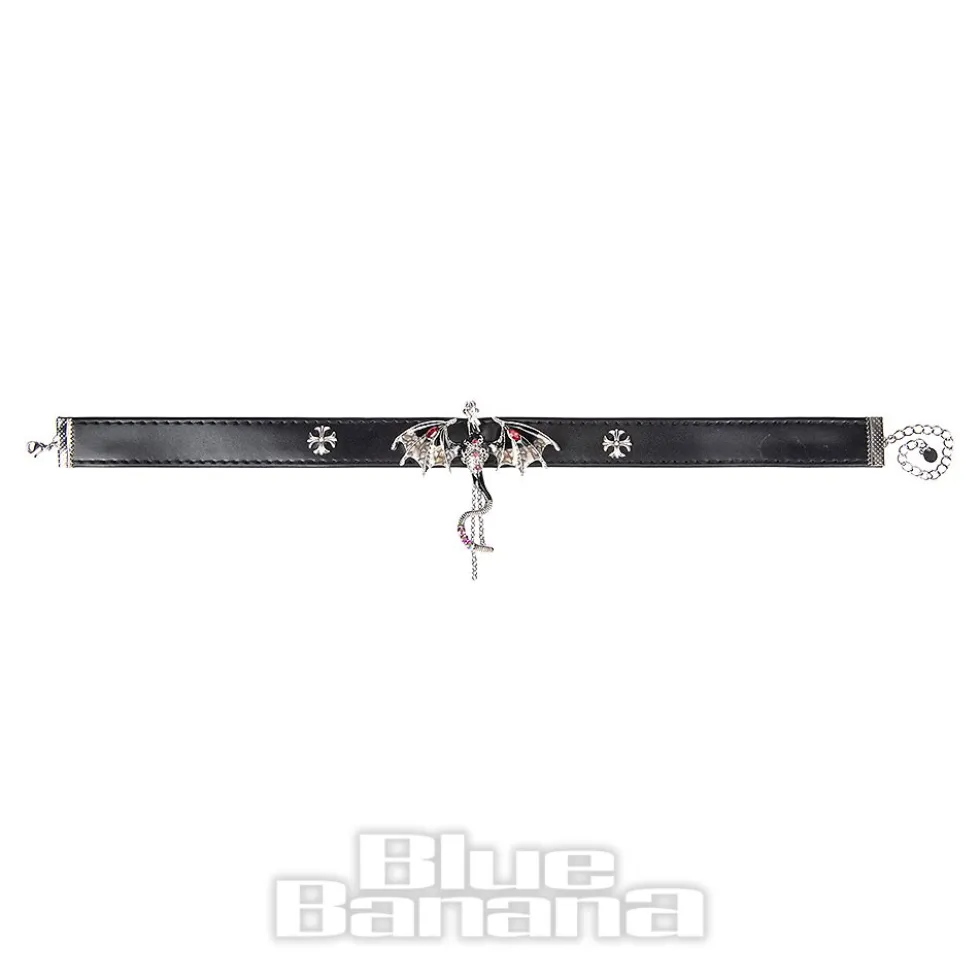 Blue Banana Dragon Choker (Silver)