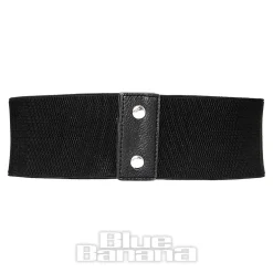 Blue Banana Elastic Bow Belt (Black)