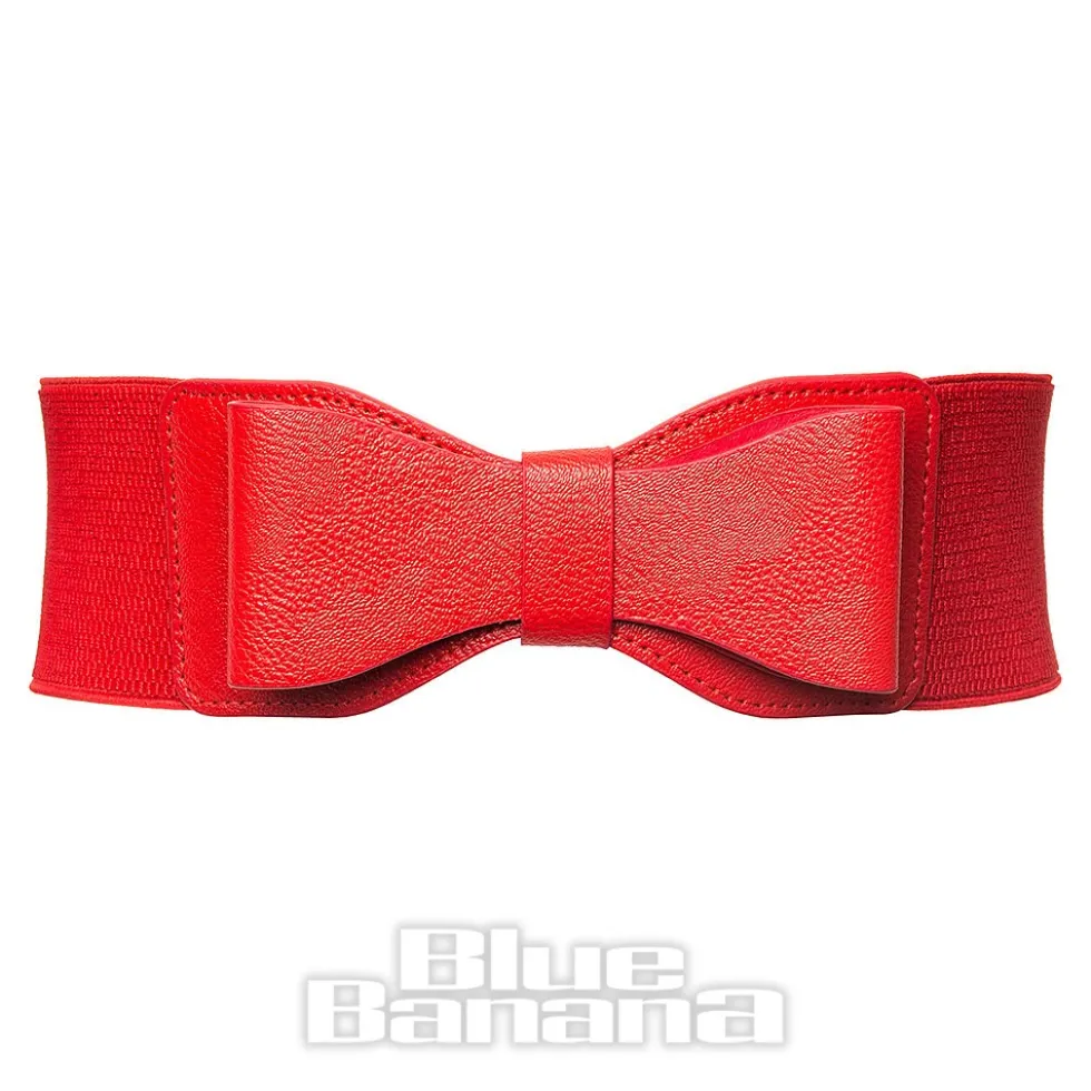 Blue Banana Elastic Bow Belt (Red)