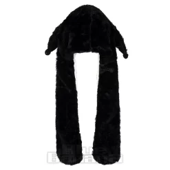 Blue Banana Face and Skull Ear Hat With Lights (Black)
