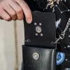 Blue Banana Faux Leather Ring Bag (Black)