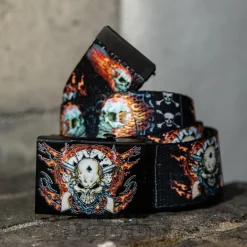Blue Banana Fire Skull Belt (Black)