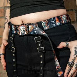 Blue Banana Fire Skull Belt (Black)
