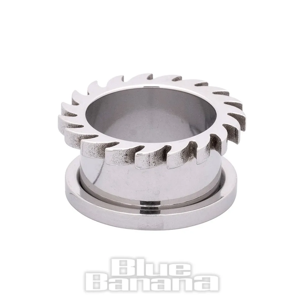 Blue Banana Flames 4-14mm Steel Tunnel (Silver)