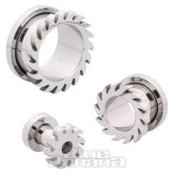 Blue Banana Flames 4-14mm Steel Tunnel (Silver)