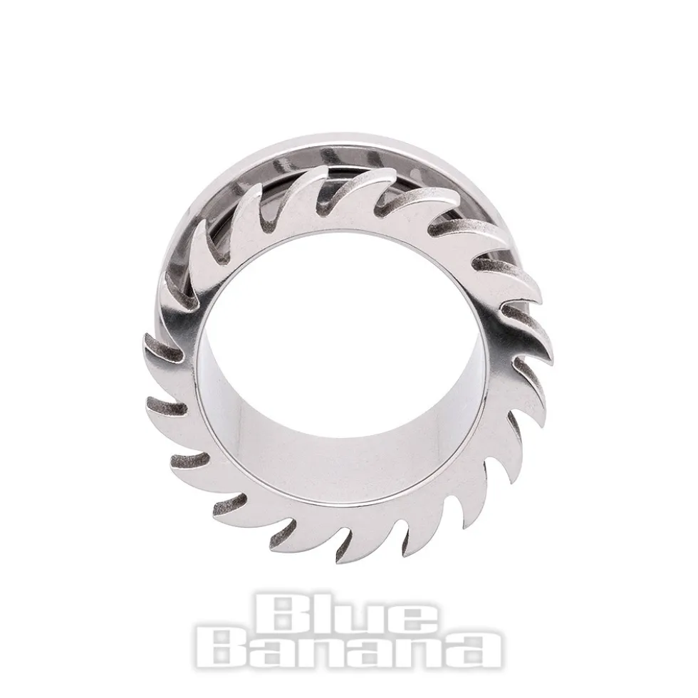 Blue Banana Flames 4-14mm Steel Tunnel (Silver)