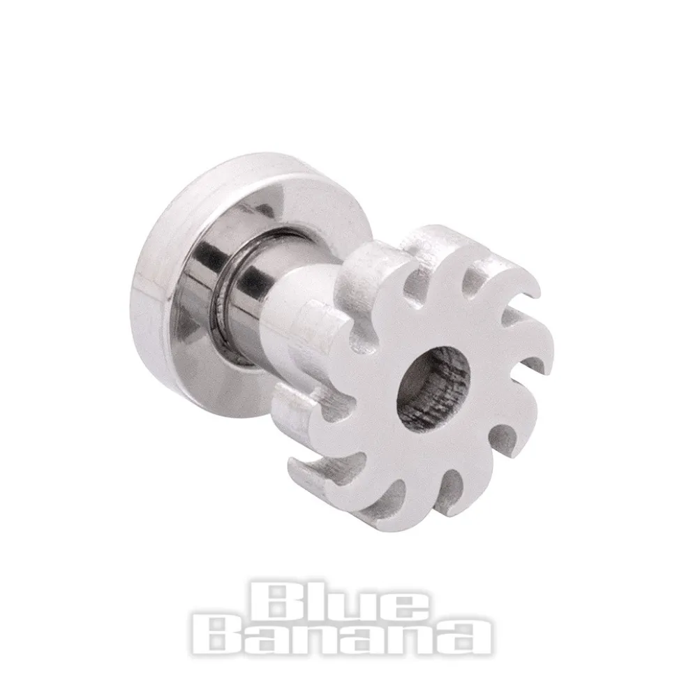 Blue Banana Flames 4-14mm Steel Tunnel (Silver)