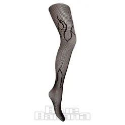 Blue Banana Flames Tights (Black)