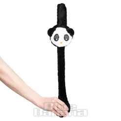 Blue Banana Flipping Ears Panda Headband (Black/White)