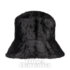 Blue Banana Fluffy Bucket Hat (Black)