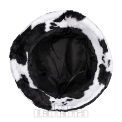 Blue Banana Fluffy Bucket Hat (Cow)