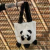 Blue Banana Fluffy Panda Bag (Black/White)