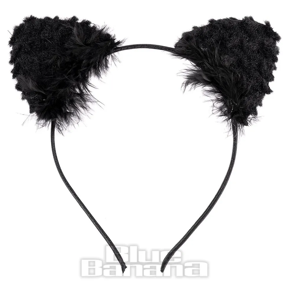 Blue Banana Full Ears Headband (Black)