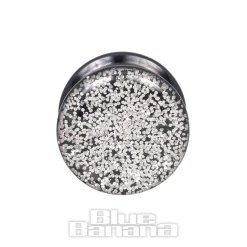 Blue Banana Glitter Ear Plug (Silver)
