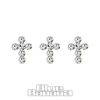 Blue Banana Gold Cross & Gem Nose Studs (3 Pack)