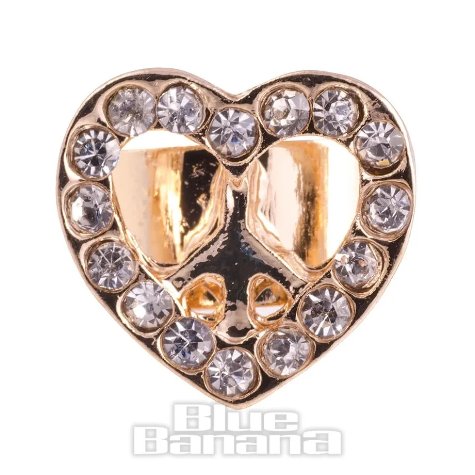 Blue Banana Gold Hearts Ear Cuff