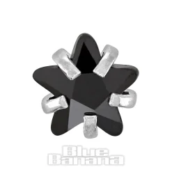 Blue Banana Jewel Star 1.2 x 6mm Tragus Bar (Black)