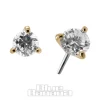 Blue Banana 18K Gold Lab Diamond 2.5mm Threadless Top (Gold)