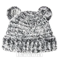 Blue Banana Knitted Ears Hat (Grey)