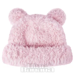 Blue Banana Knitted Ears Hat (Pastel Pink)