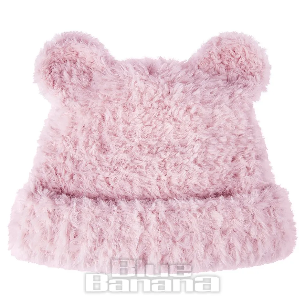 Blue Banana Knitted Ears Hat (Pastel Pink)