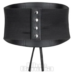 Blue Banana Laces Wide Waist Belt (Black)