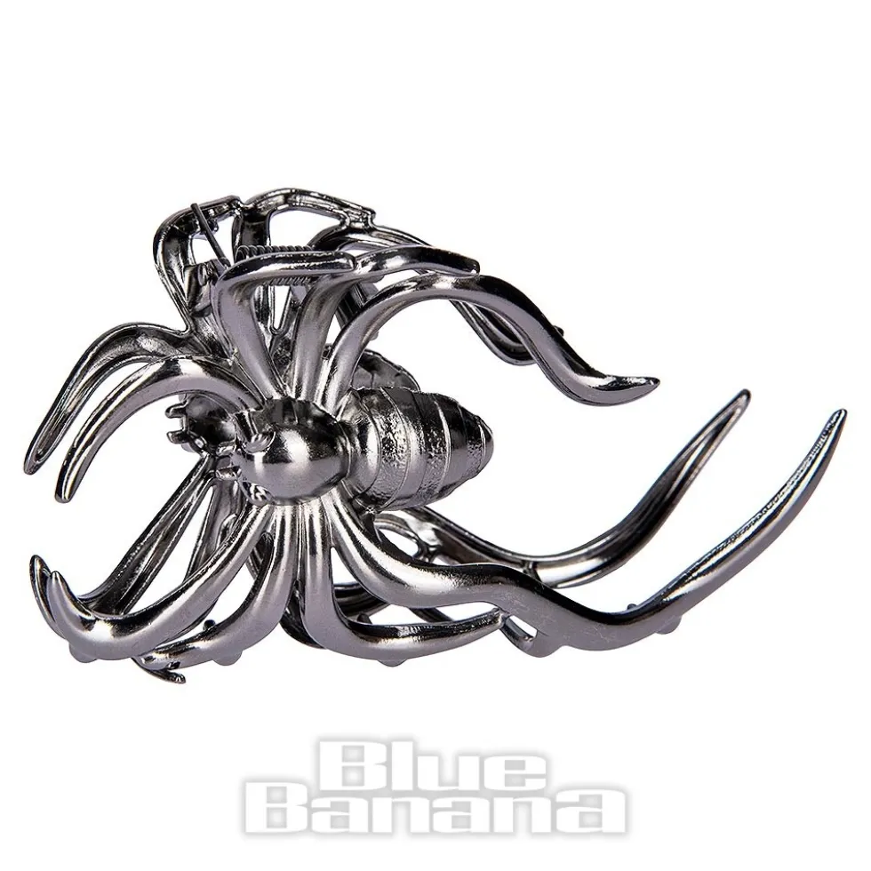 Blue Banana Large Spider Hair Clip (Black)