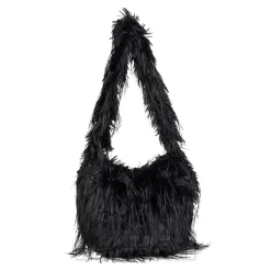 Blue Banana Long Fur Bag (Black)