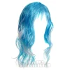 Blue Banana Long Layered Wig (Blue/White)