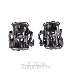 Blue Banana Mini Claw 2pc Hair Clips (Black)